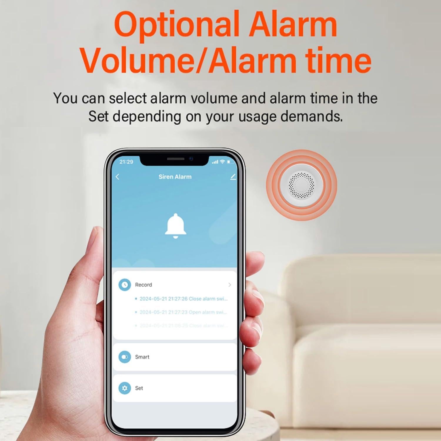 Sirena de Alarma WiFi Gaoducash 100dB Control App Tuya