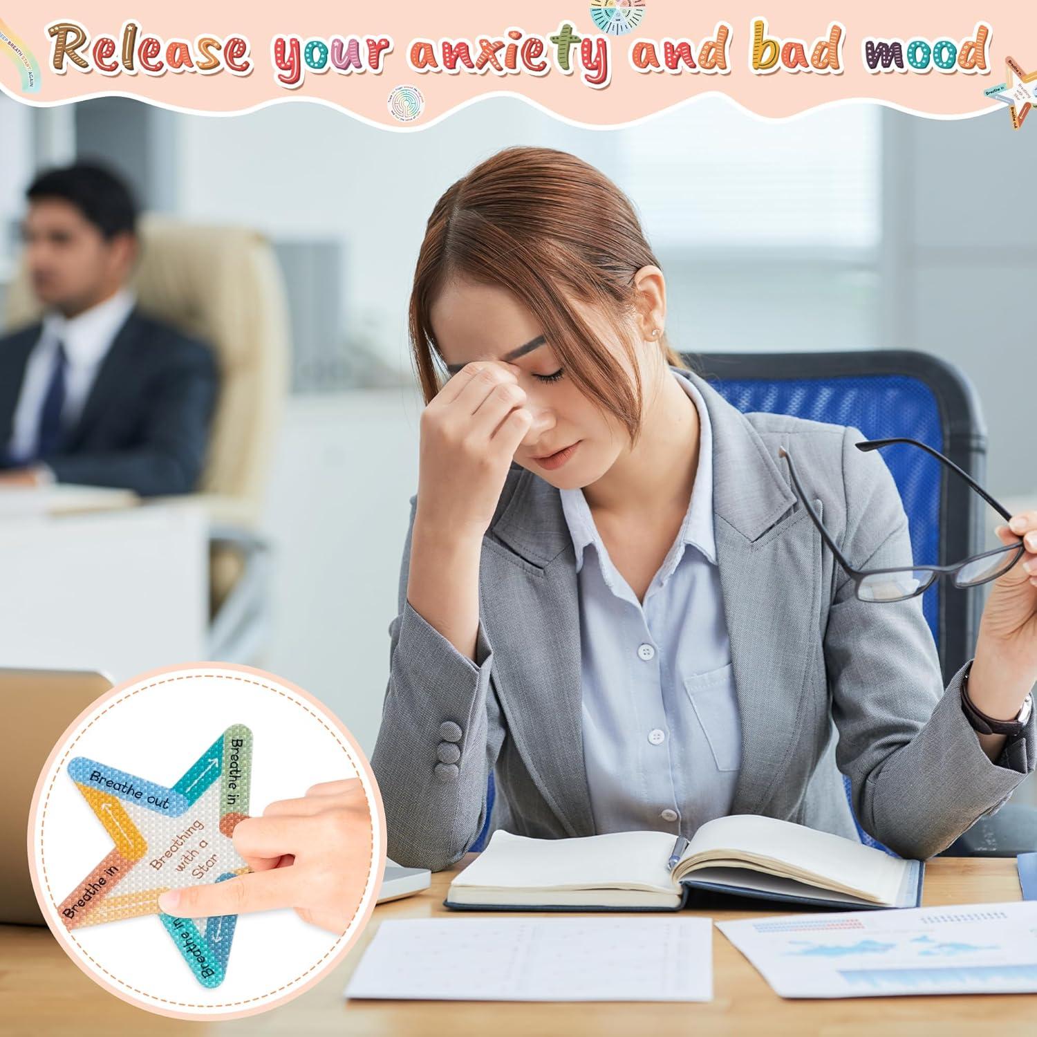 Etiquetas Sensoriales de Ansiedad H1vojoxo 24 Piezas Alivio Estrés