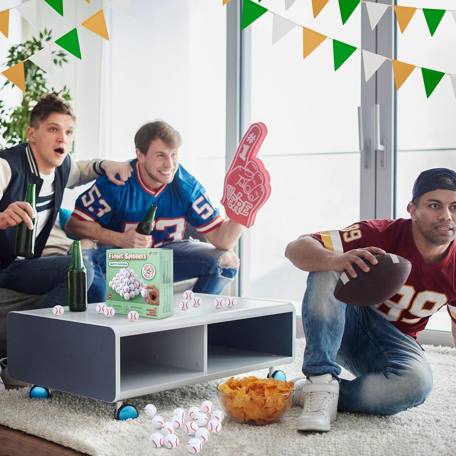 Paquete de 36 Spinners Antiestrés de Béisbol Joyin - Juguetes para Niños