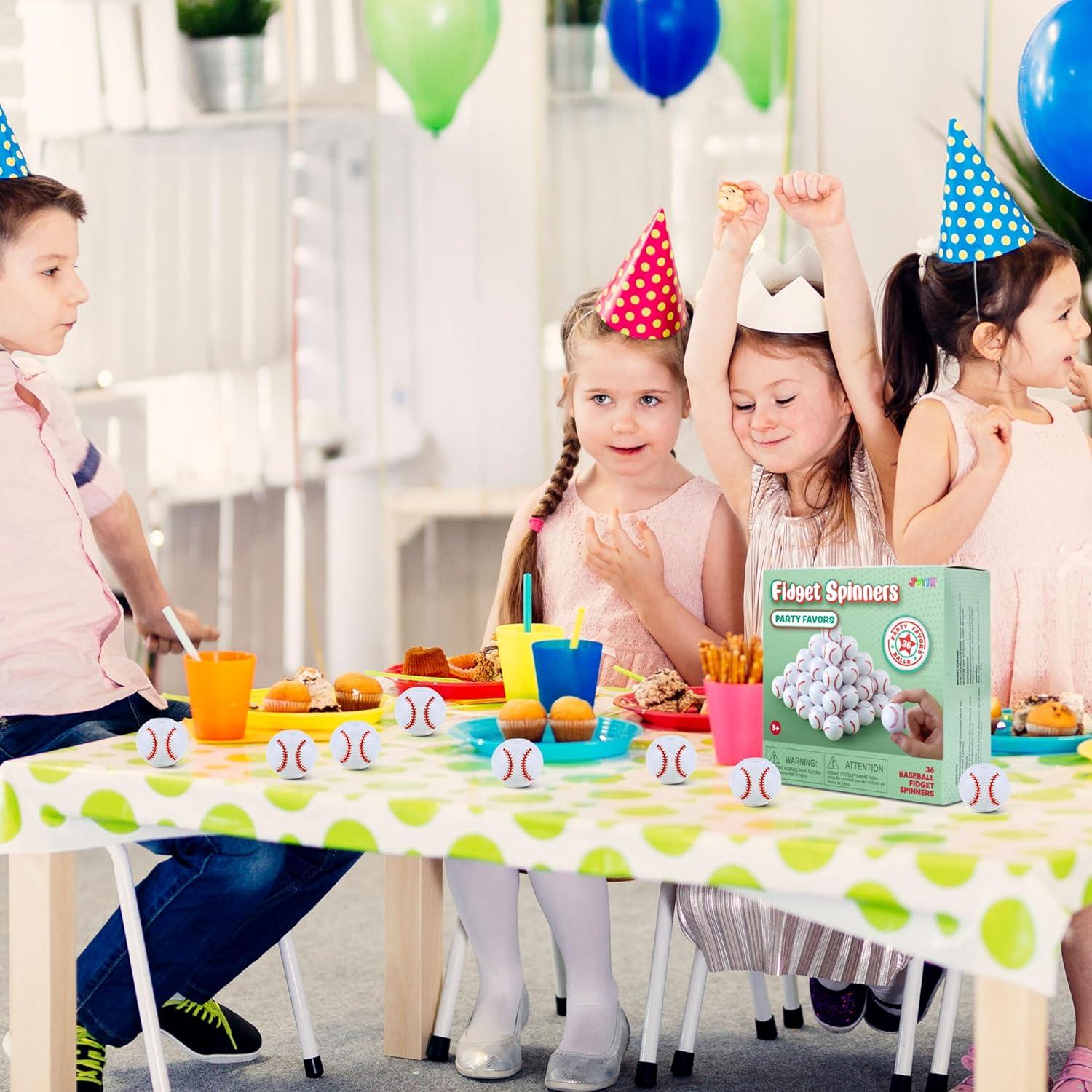 Paquete de 36 Spinners Antiestrés de Béisbol Joyin - Juguetes para Niños
