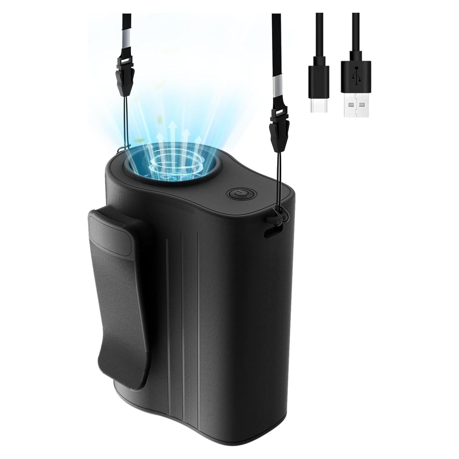 Ventilador Portátil Girasol de Cintura Recargable 4000mAh