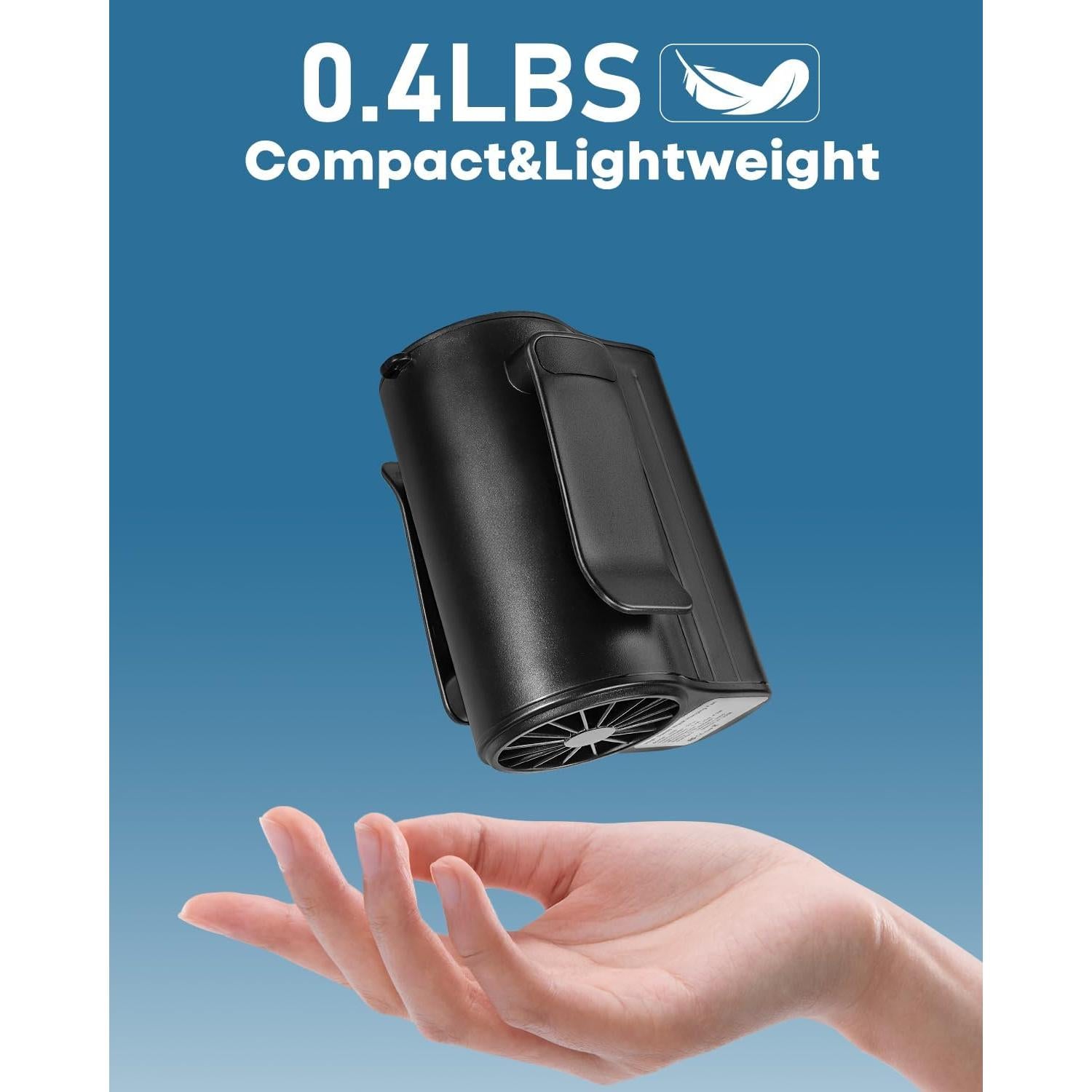 Ventilador Portátil Girasol de Cintura Recargable 4000mAh