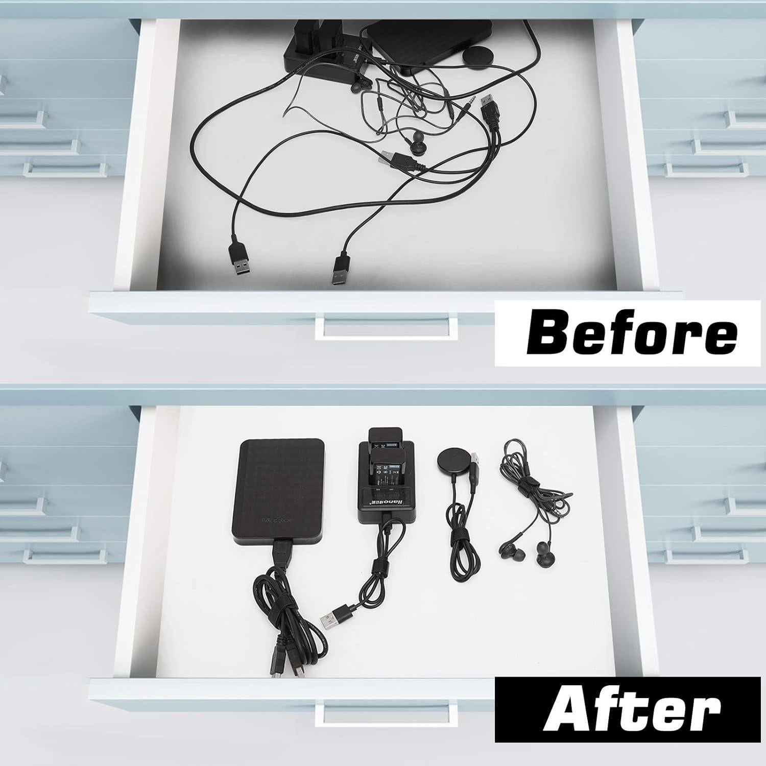 Bridas Reutilizables HAVE ME TD 150 Piezas 4-10 cm Negro