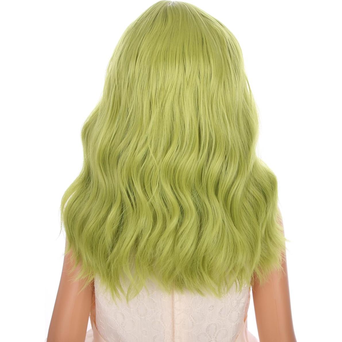 Peluca Verde Oliva PATTNIUM Corta Rizada 30 cm