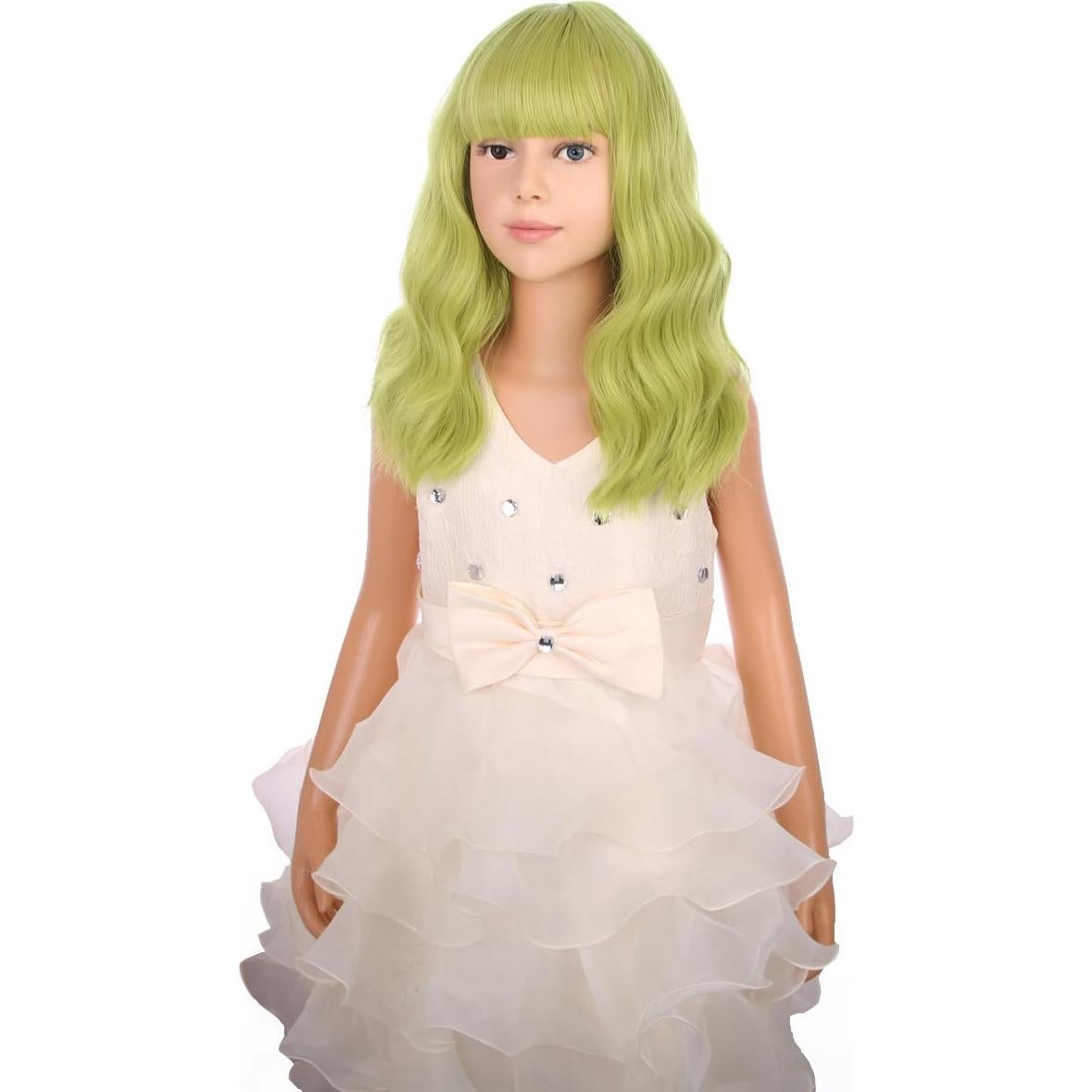 Peluca Verde Oliva PATTNIUM Corta Rizada 30 cm