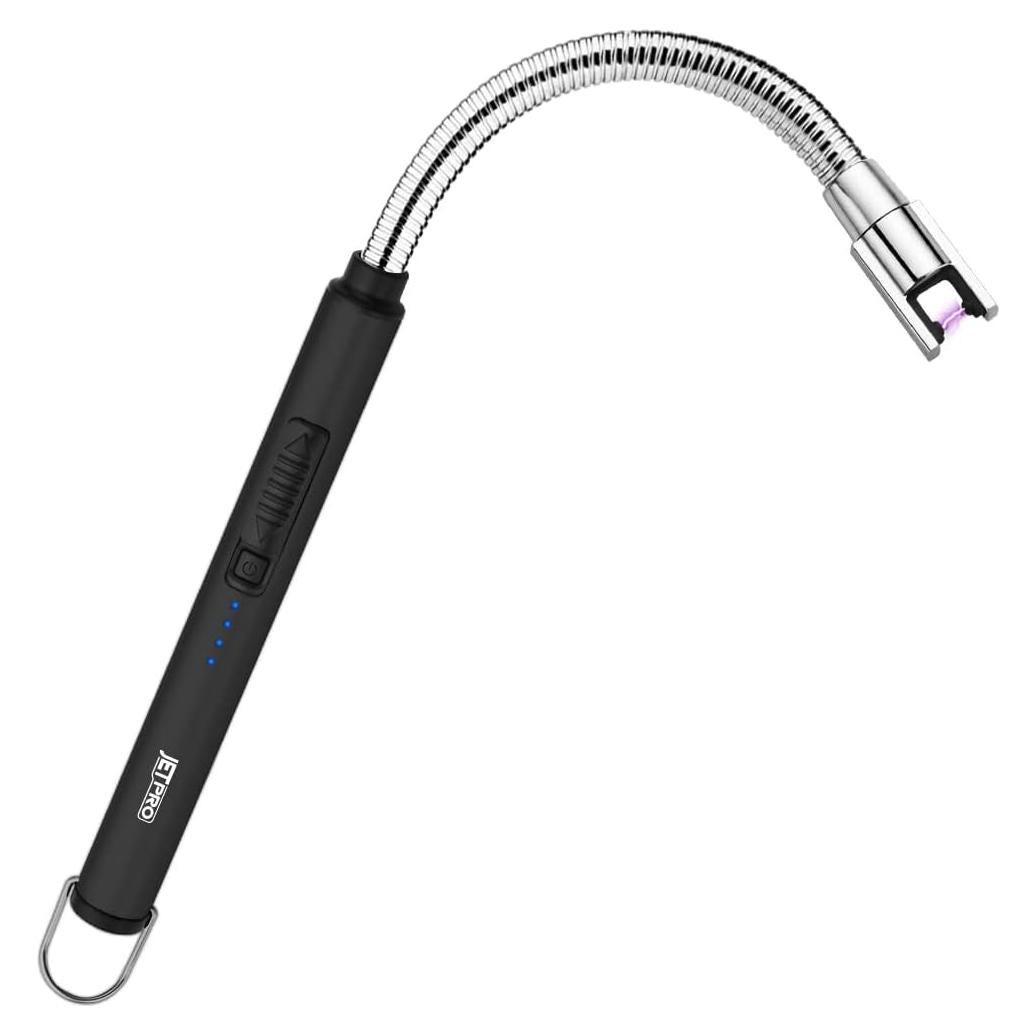 Encendedor de Arco Recargable JETPRO USB 360° Negro