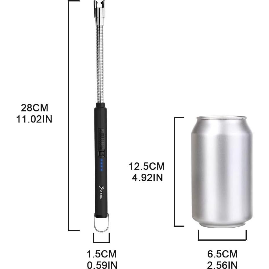 Encendedor de Arco Recargable JETPRO USB 360° Negro