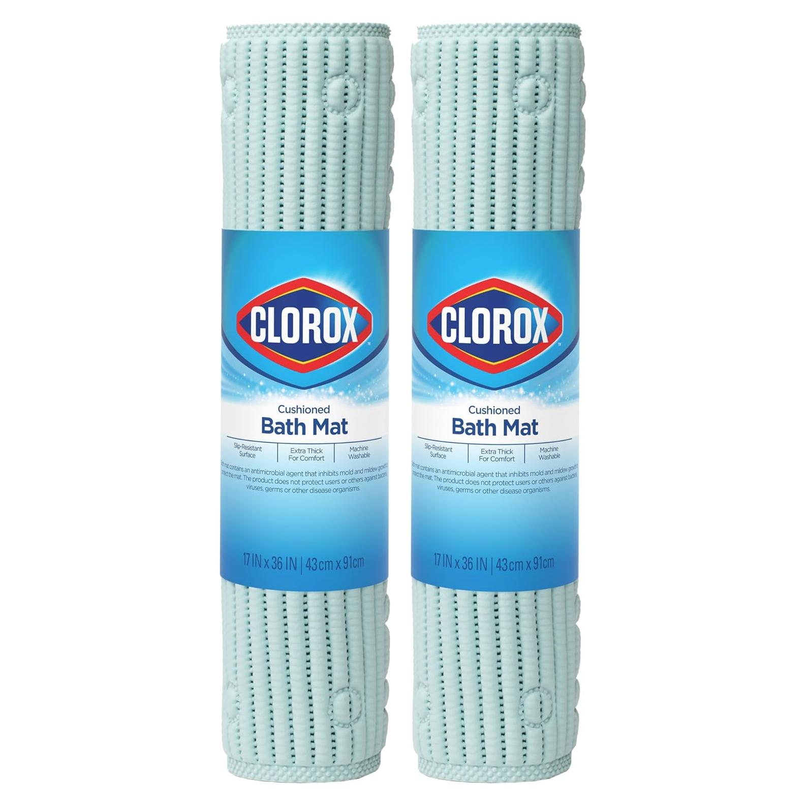 Alfombra de baño Clorox Duck Brand antideslizante 91x43 cm azul