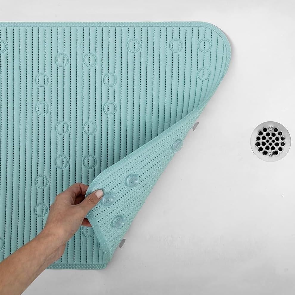 Alfombra de baño Clorox Duck Brand antideslizante 91x43 cm azul