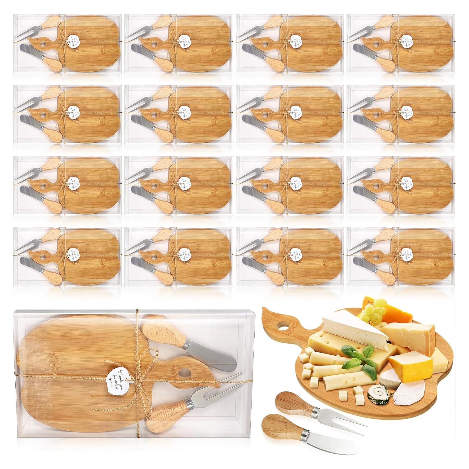 Conjunto de Tabla de Queso de Bambú Nuogo 16 Piezas Manzana