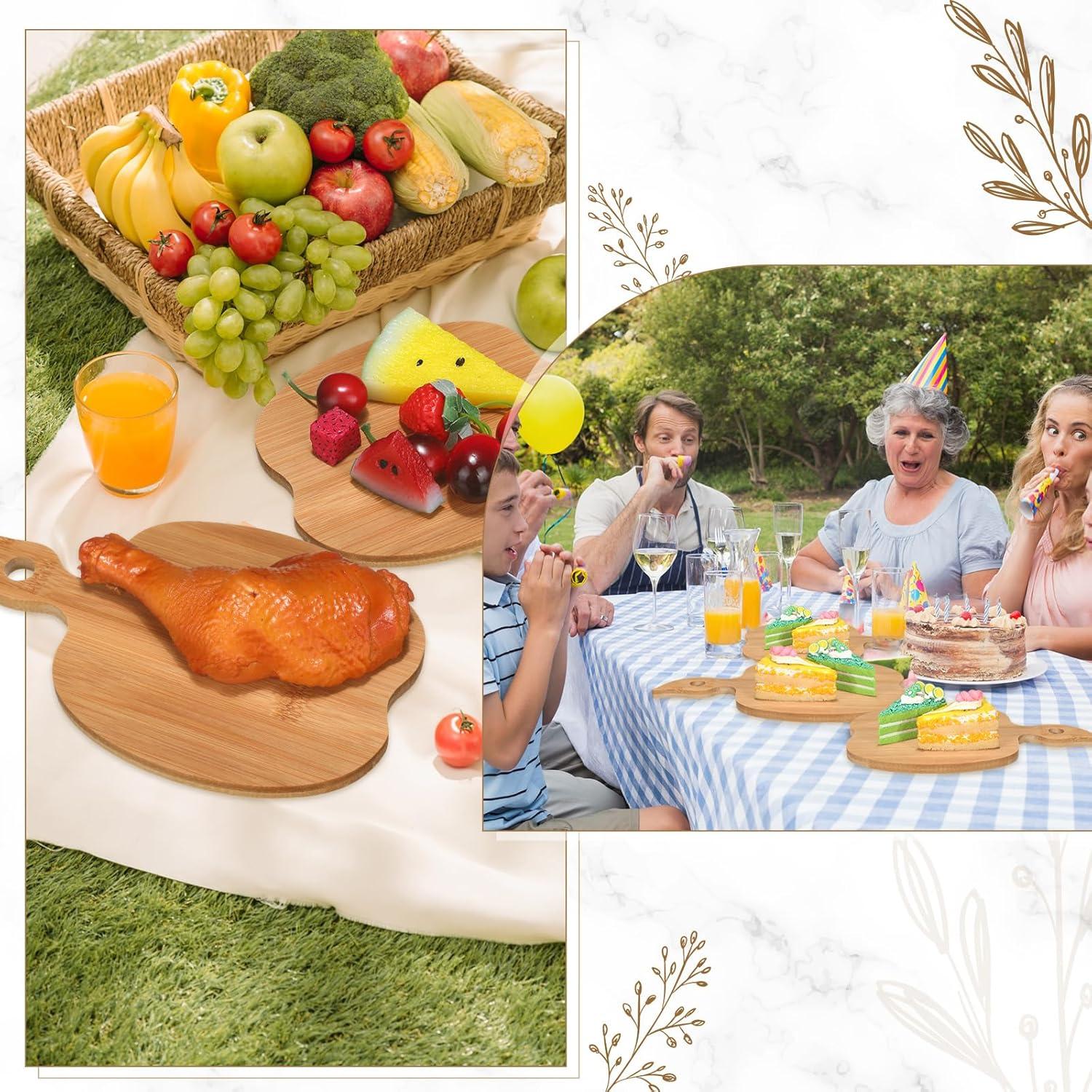 Conjunto de Tabla de Queso de Bambú Nuogo 16 Piezas Manzana