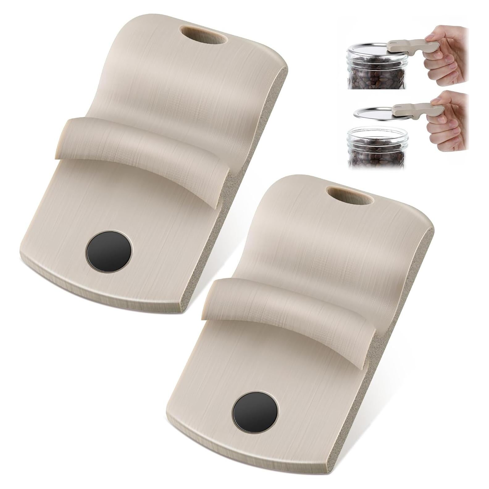 Abridores de Tarros Dreyoo - 2 Piezas Beige, Imán Fuerte