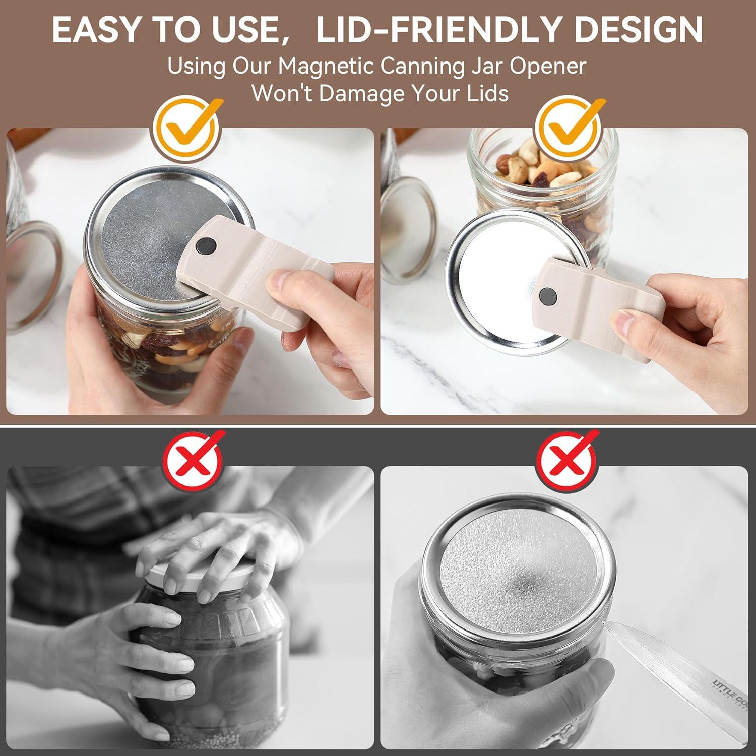 Abridores de Tarros Dreyoo - 2 Piezas Beige, Imán Fuerte