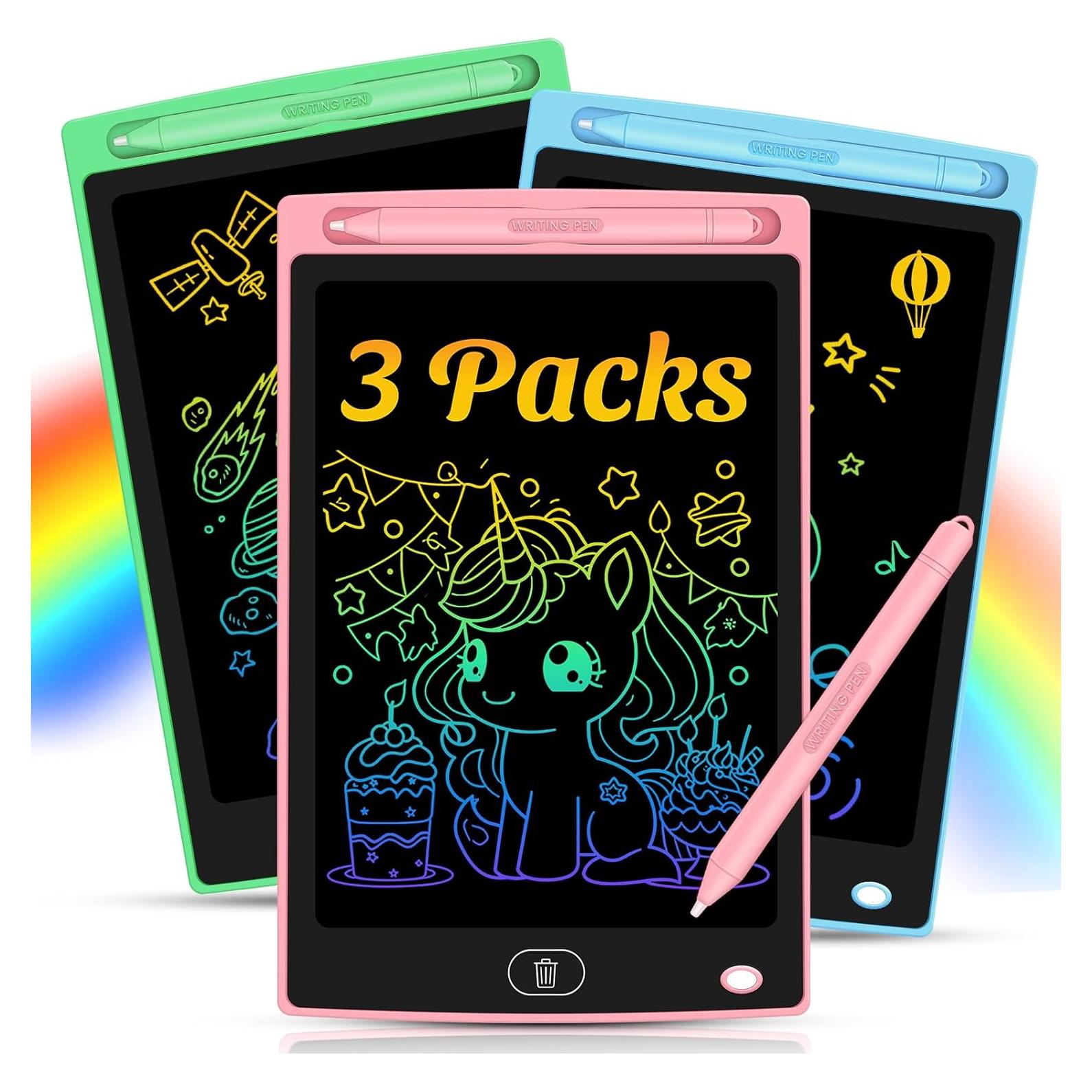 Paquete de 3 Tabletas LCD Frelswon 8.5" Reutilizables Niños