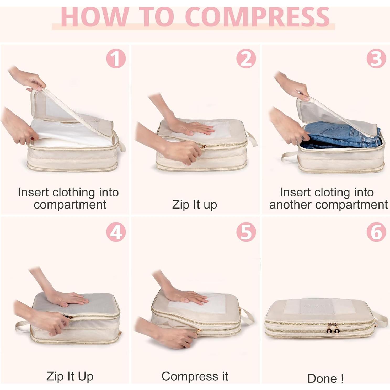 Set de Cubos de Compresión Expandibles Bunnychill - 3 Piezas