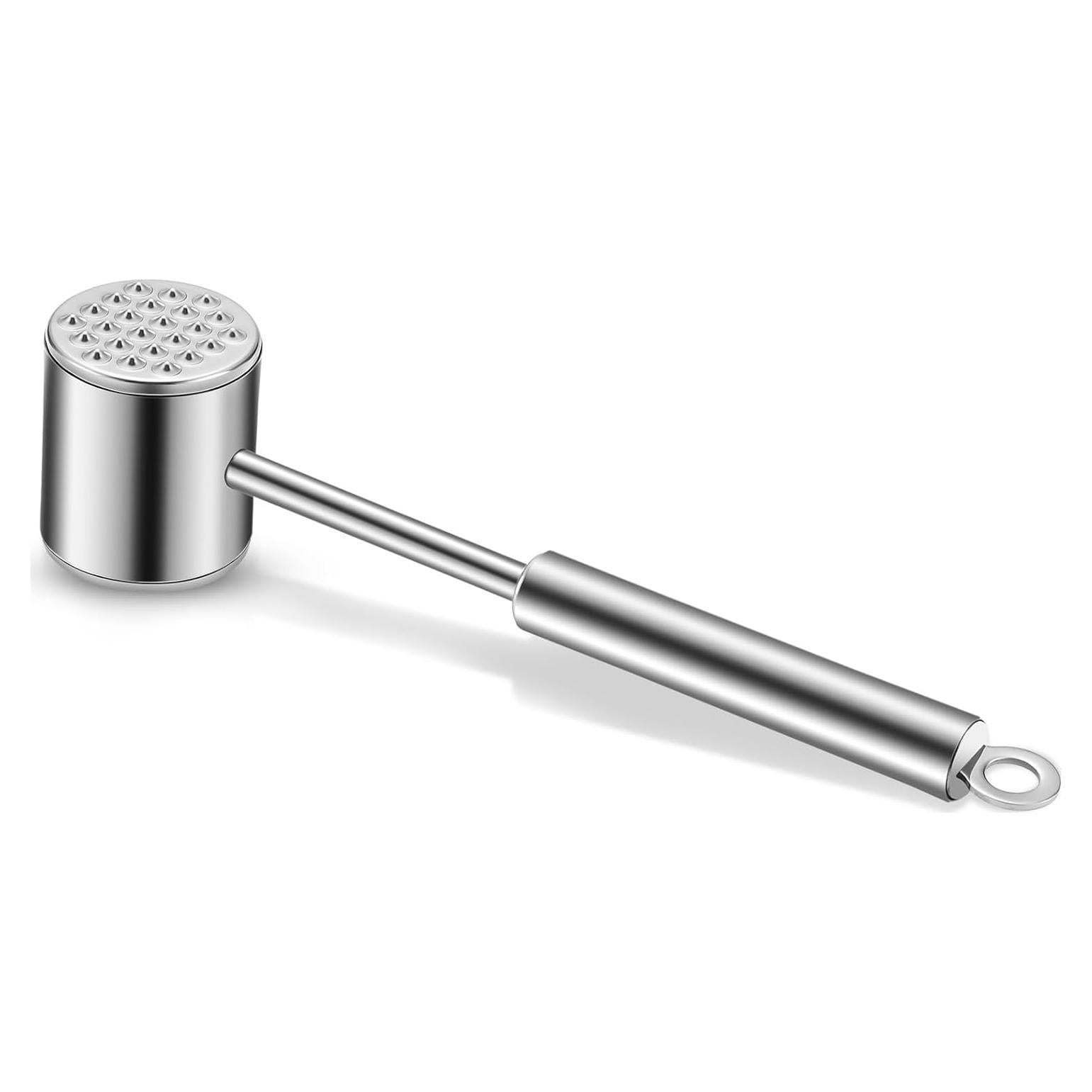 Meat Tenderizer 304 Stainless Steel Heavy Meat Hammer Tool and Hand-Held Meat Tenderizing Needle Tool can Tenderize Steak, Chicken, Fish, Pork, Beef and Veal Easily