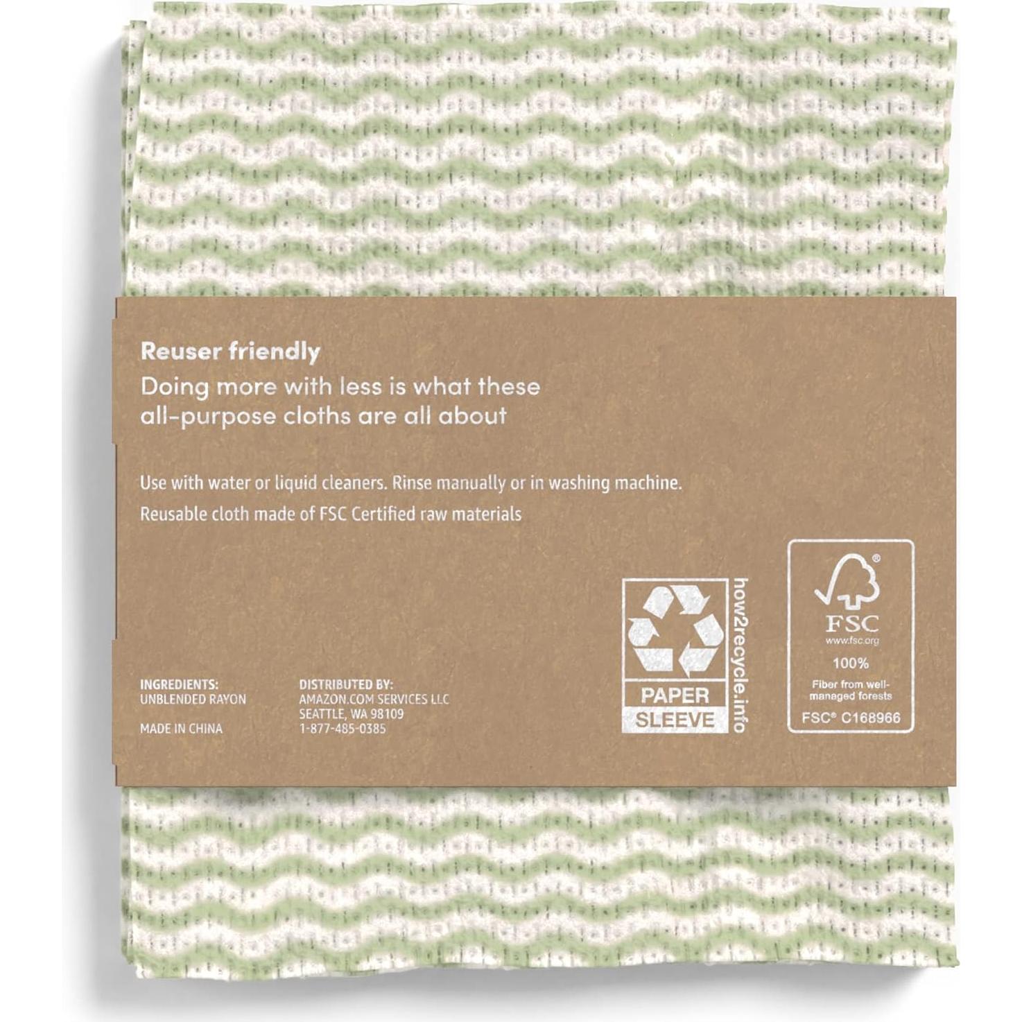 Paños de Limpieza Multiusos Amazon Aware, 8 Unidades, 33x38 cm