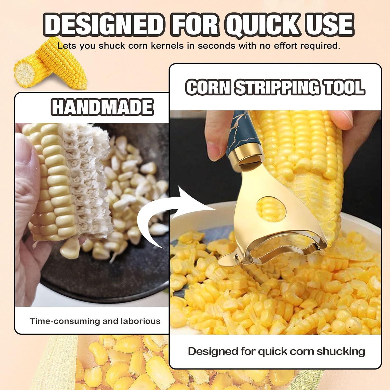 Corn Shucker, Corn Cob Stripper Tool, Stainless Steel Multifunctional Scraper, Kitchen Remover Tool Cutter