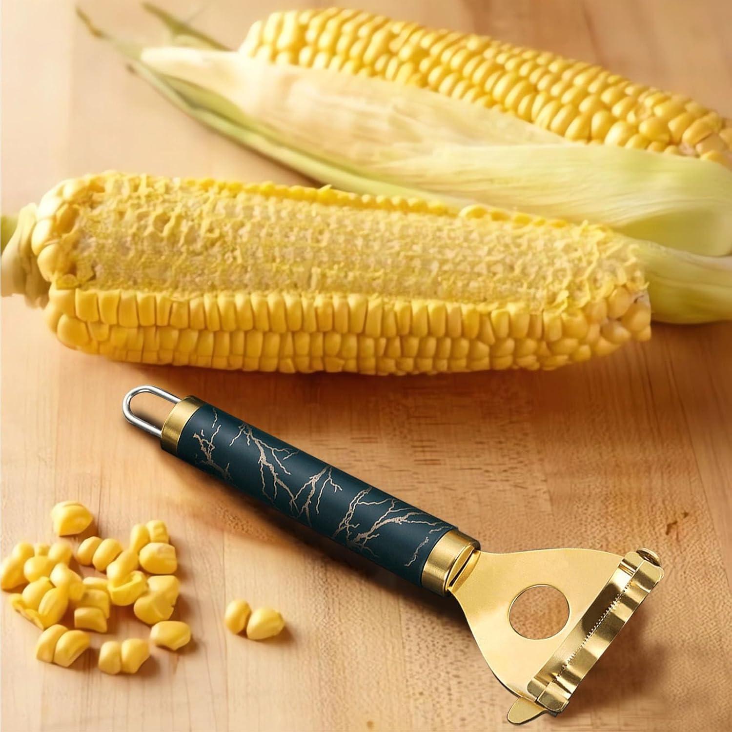 Corn Shucker, Corn Cob Stripper Tool, Stainless Steel Multifunctional Scraper, Kitchen Remover Tool Cutter