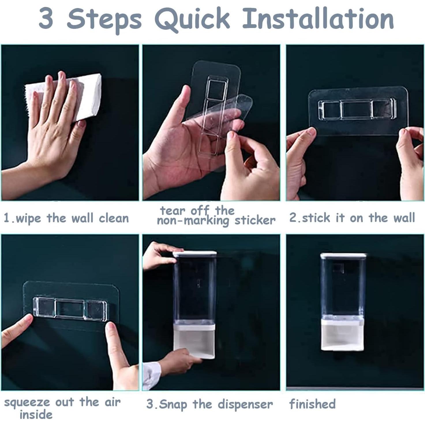 Dispensador de Detergente HHLUPUP 1 Unidad 1.04 L Montado en Pared