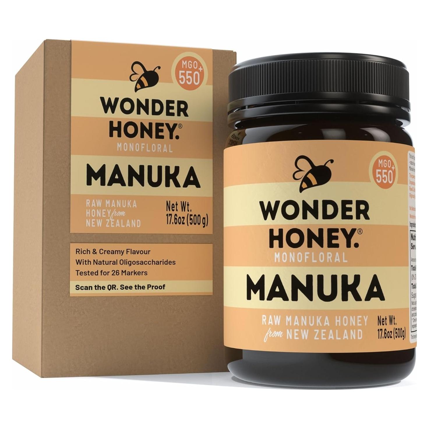 Miel Cruda de Manuka Wonder Honey MGO 550+ 500g Natural