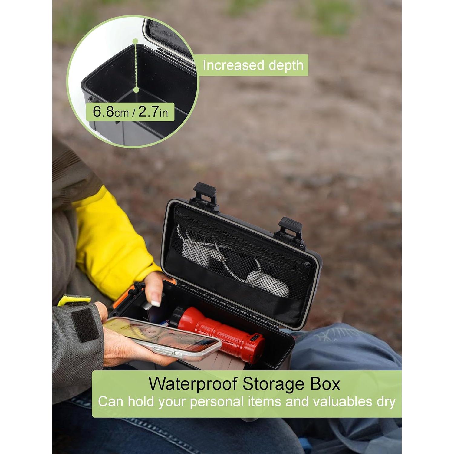 Waterproof Box Dry Box for Kayak Waterproof Phone Box with Pocket Mesh Dry Box Waterproof Boat Box Waterproof Case Box Containers for Kayaking Drybox Floating Case