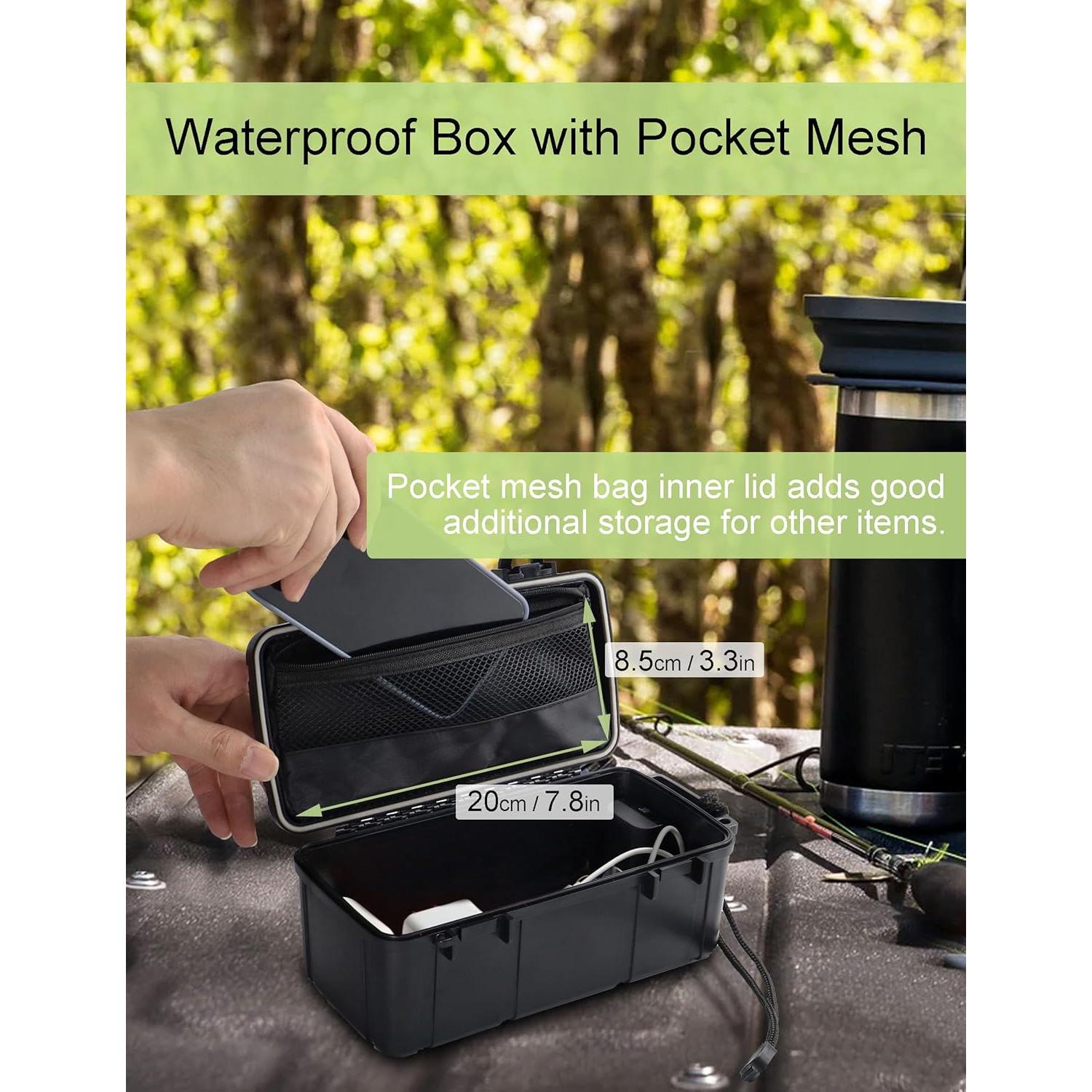Waterproof Box Dry Box for Kayak Waterproof Phone Box with Pocket Mesh Dry Box Waterproof Boat Box Waterproof Case Box Containers for Kayaking Drybox Floating Case