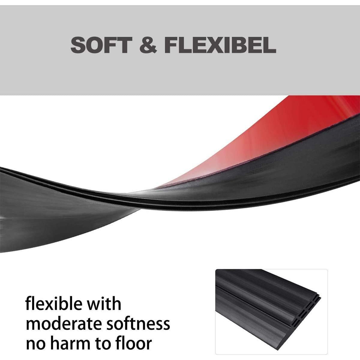 Suptikes Tapón de Corrientes para Puertas 5.08 cm x 99.06 cm Negro