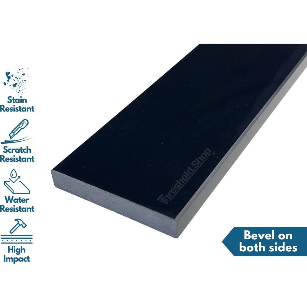 Umbral de Mármol Ingenierizado Negro 10.16x60.96 cm - Threshold.Shop