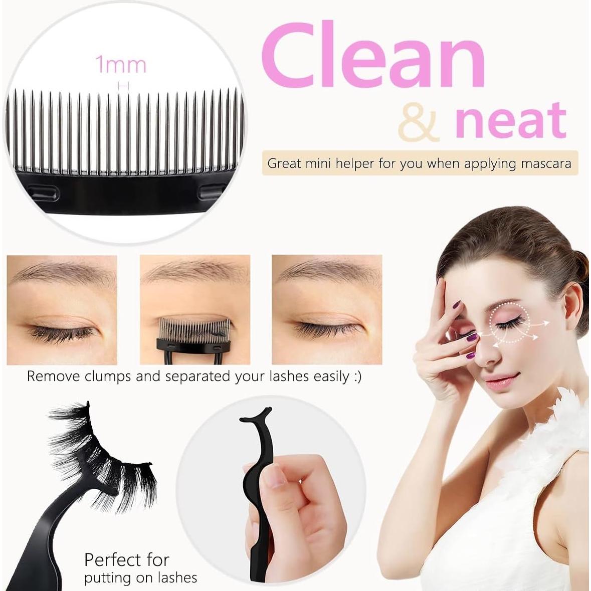 Kit de Rizador de Pestañas y Cejas Qiipii con 10 Almohadillas