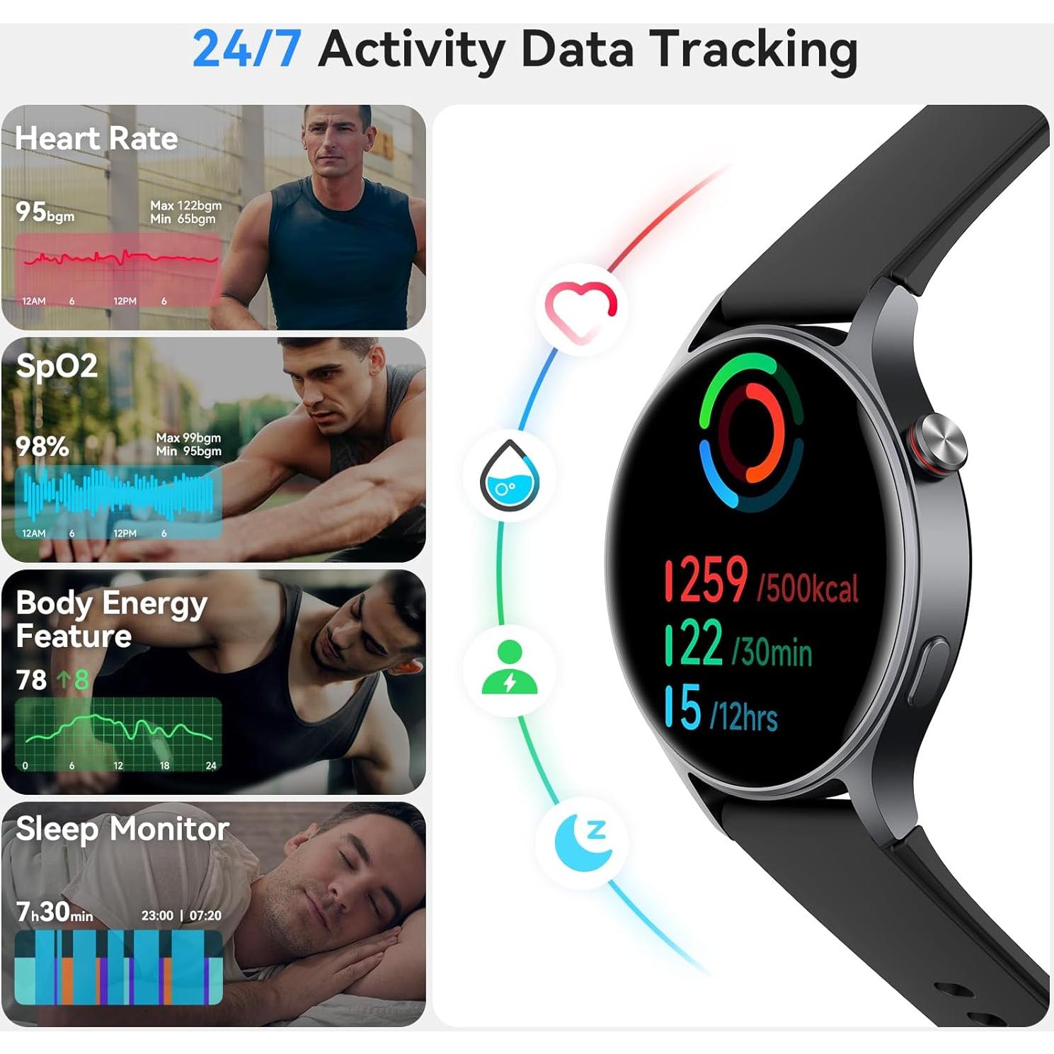 Reloj Inteligente AEAC AMOLED 1.32" Monitoreo Salud H/M