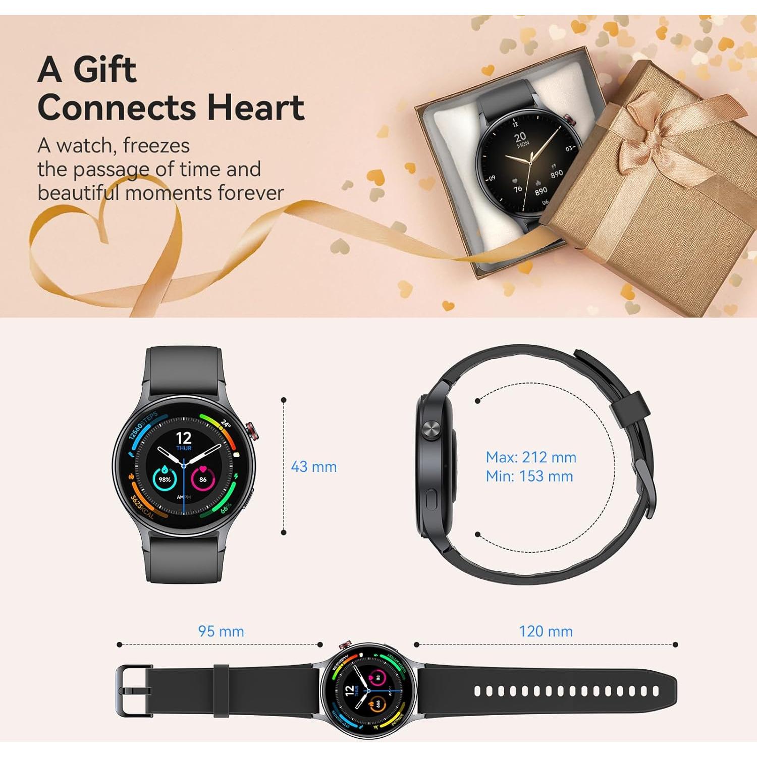 Reloj Inteligente AEAC AMOLED 1.32" Monitoreo Salud H/M