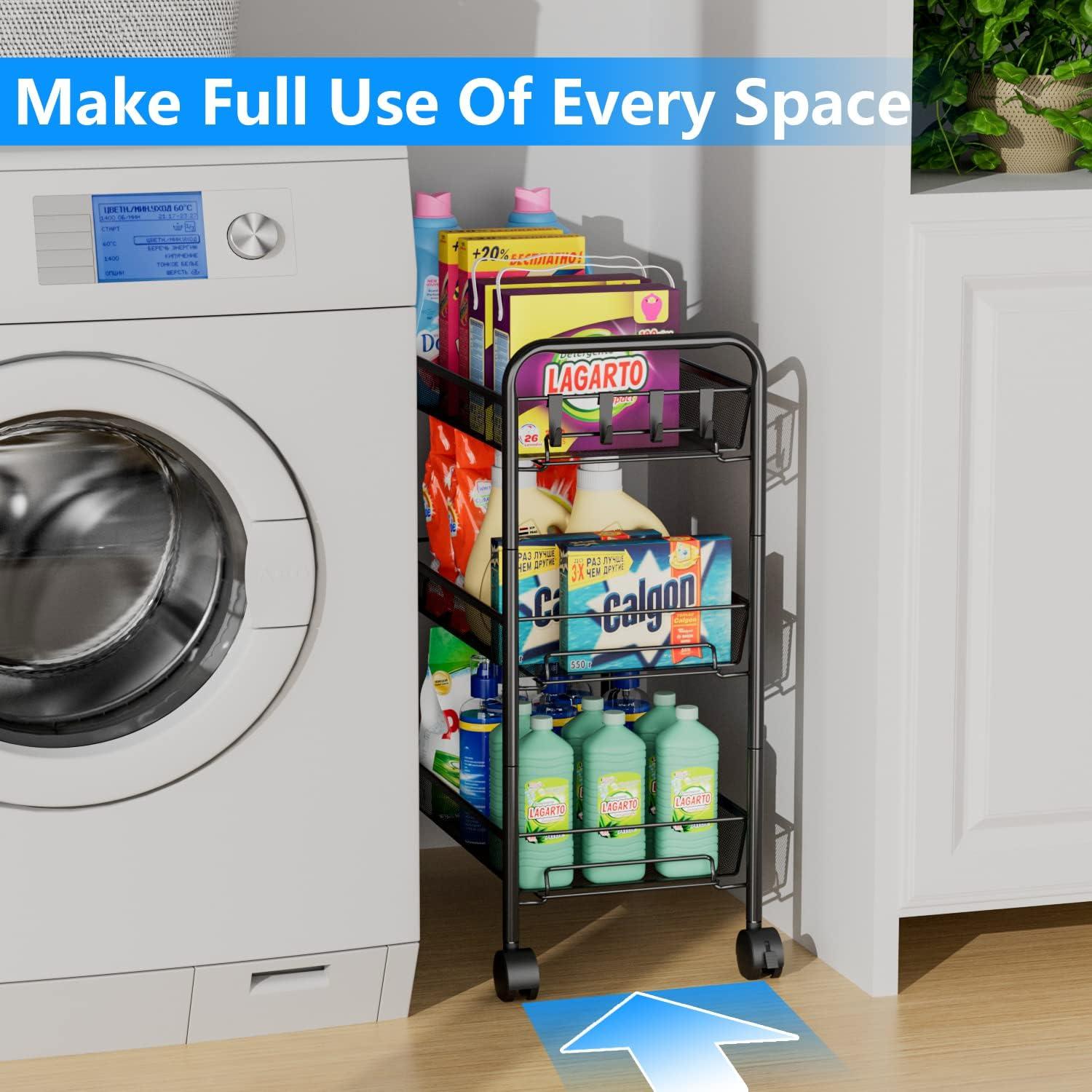 Carro Rodante de Alambre de Malla OVICAR 3 Niveles Negro