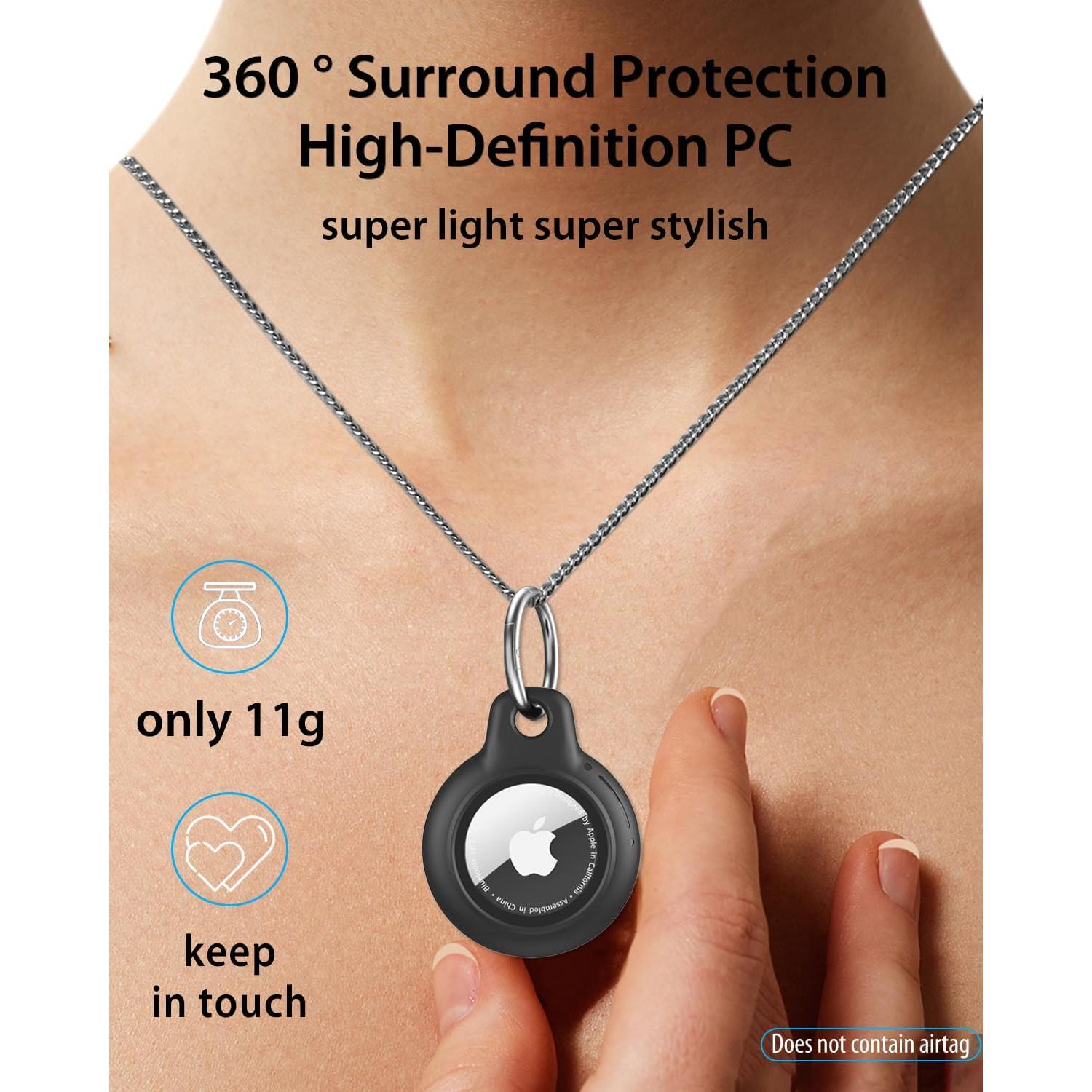 Collar Impermeable para AirTag DEERLET 75cm Ajustable Negro