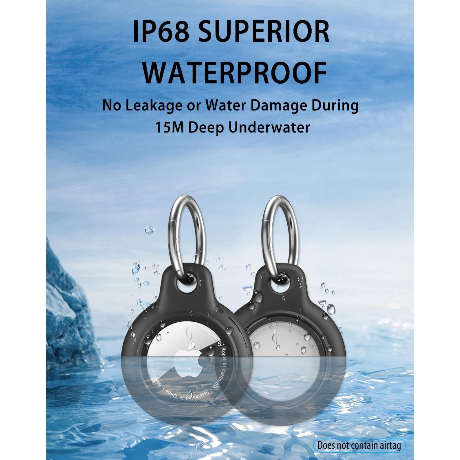 Collar Impermeable para AirTag DEERLET 75cm Ajustable Negro