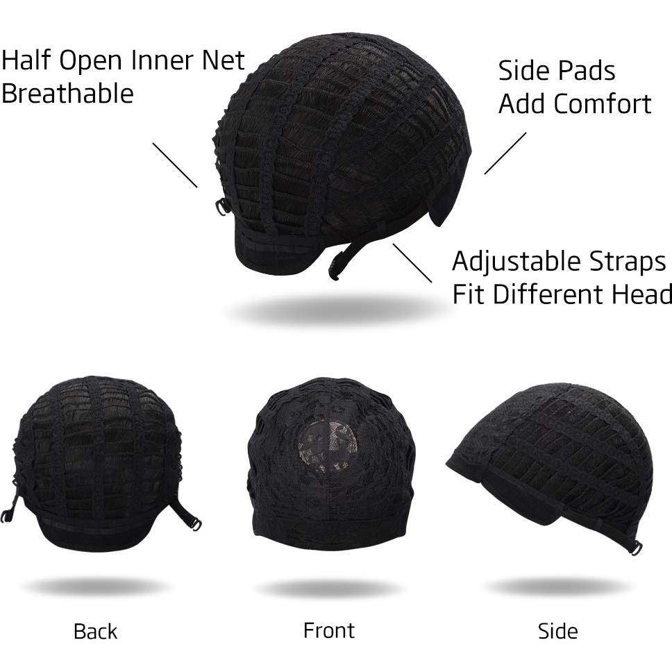 Peluca corta recta Morvally morada con flequillo 35.56 cm