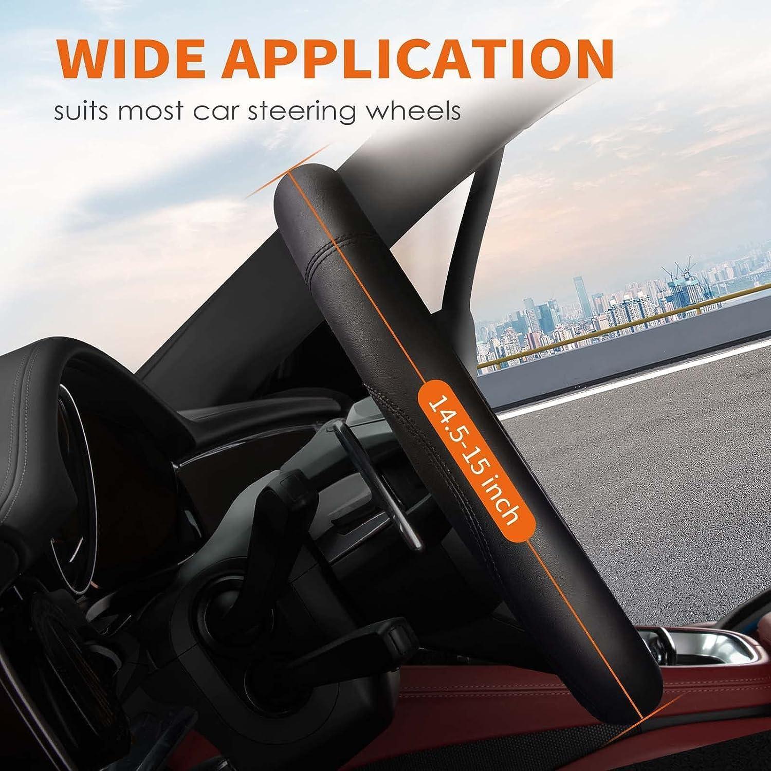 Cubierta de Volante HOTOR Universal Cuero Negro 37-38 cm