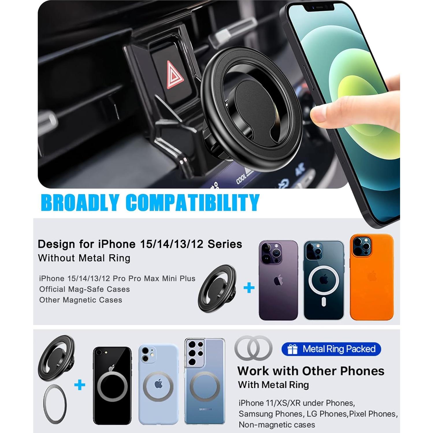 Soporte Magnético para Teléfono de Coche Toyota Corolla 2020-2024