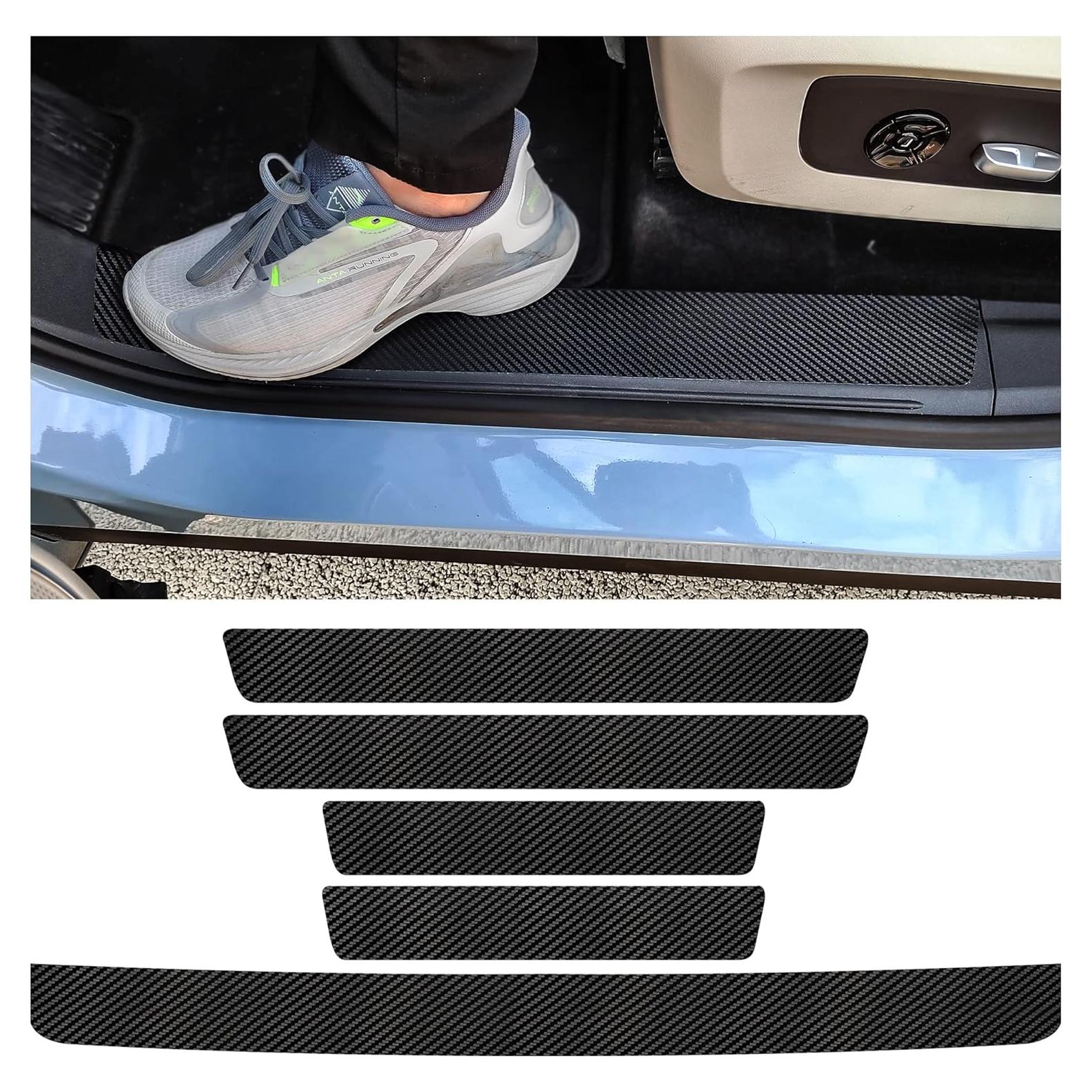 Protector de Umbral de Puerta Turcee 5 Piezas Fibra de Carbono