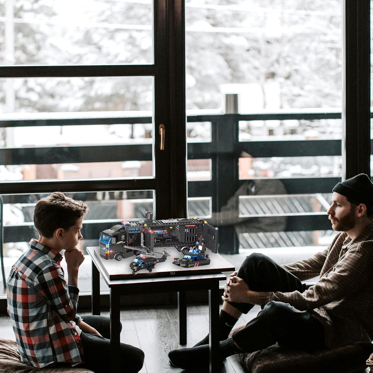 Kit de Construcción Policía ELAICREE 1102 Piezas Móvil SWAT