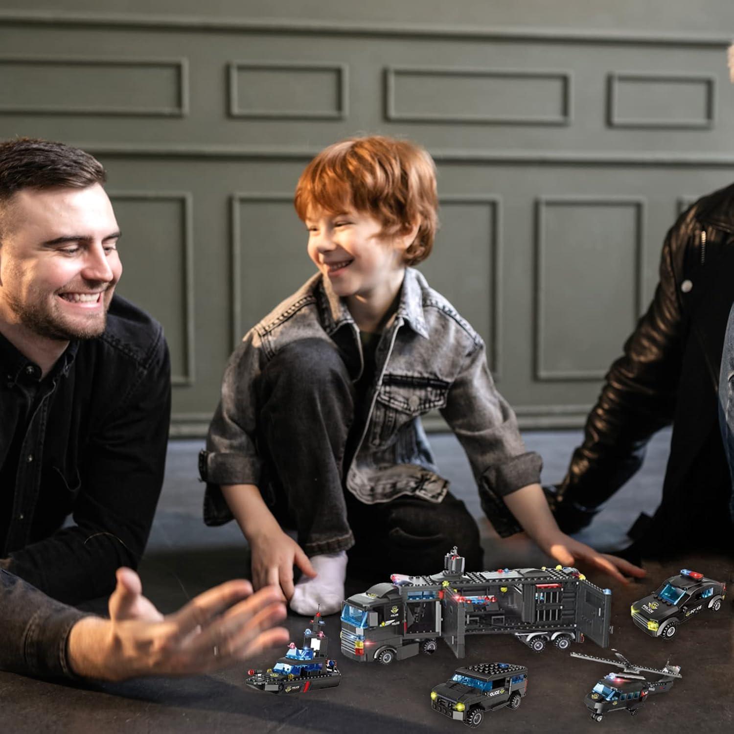 Kit de Construcción Policía ELAICREE 1102 Piezas Móvil SWAT