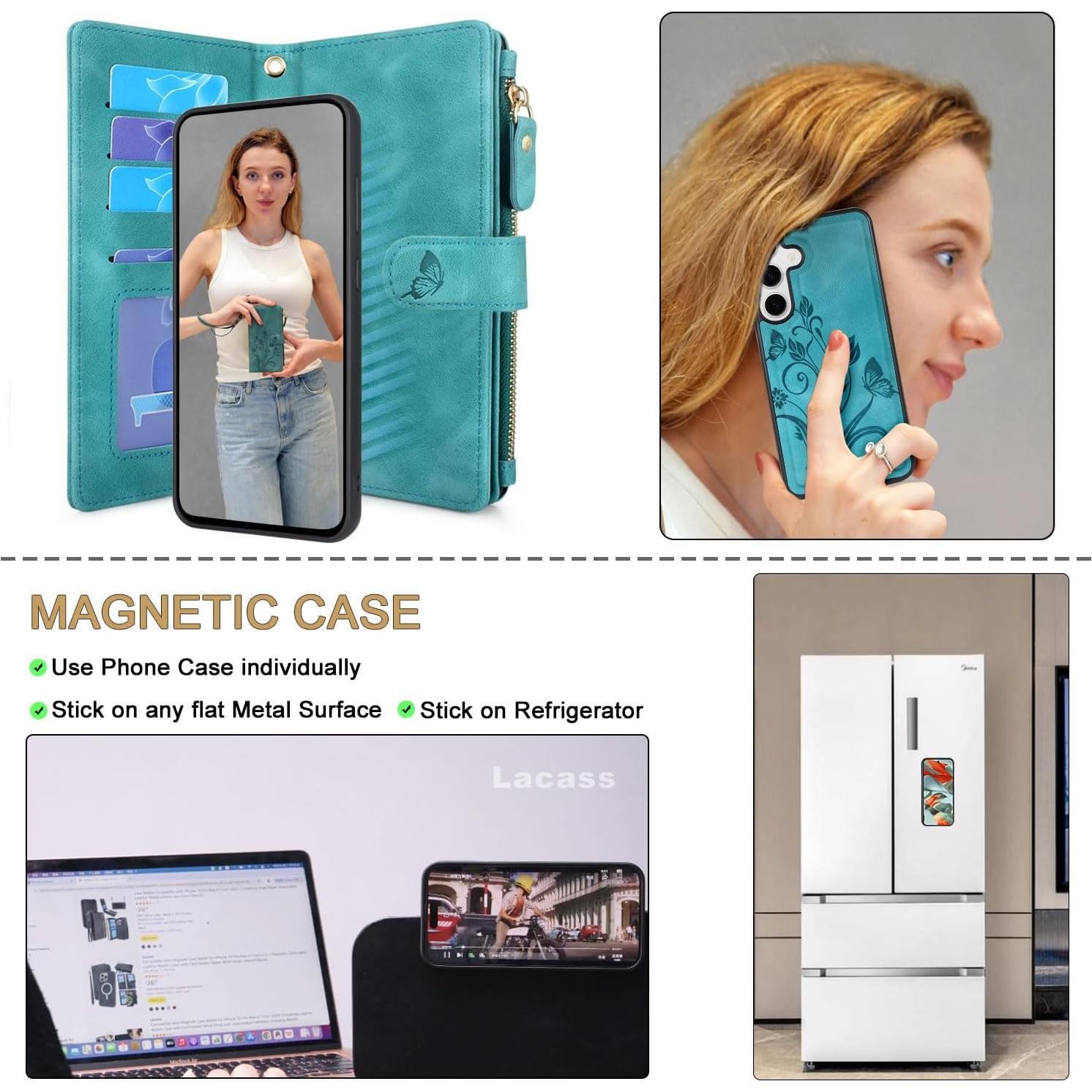 Carcasa Billetera Lacass para Samsung Galaxy S25+ Plus 6.7"