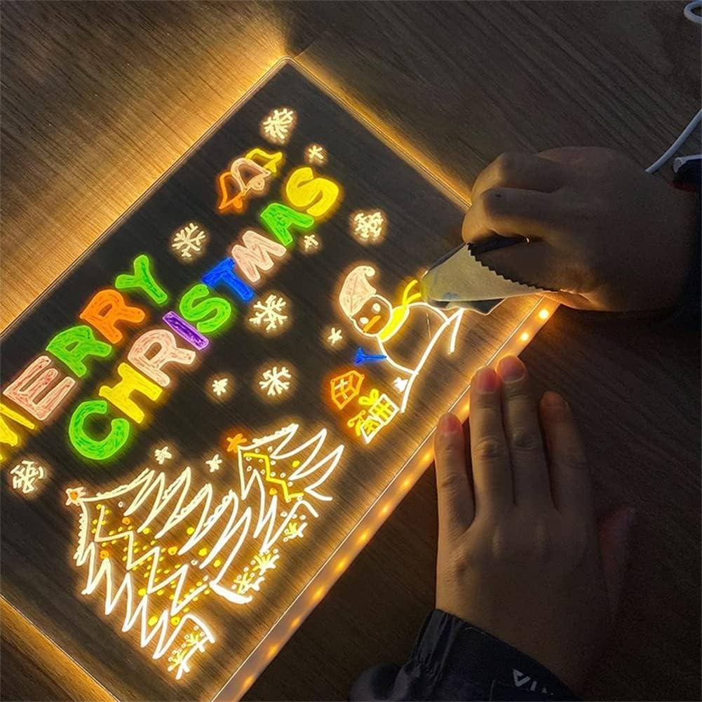 Tablero Acrílico Iluminado 30x20 cm TaTasay con 7 Bolígrafos