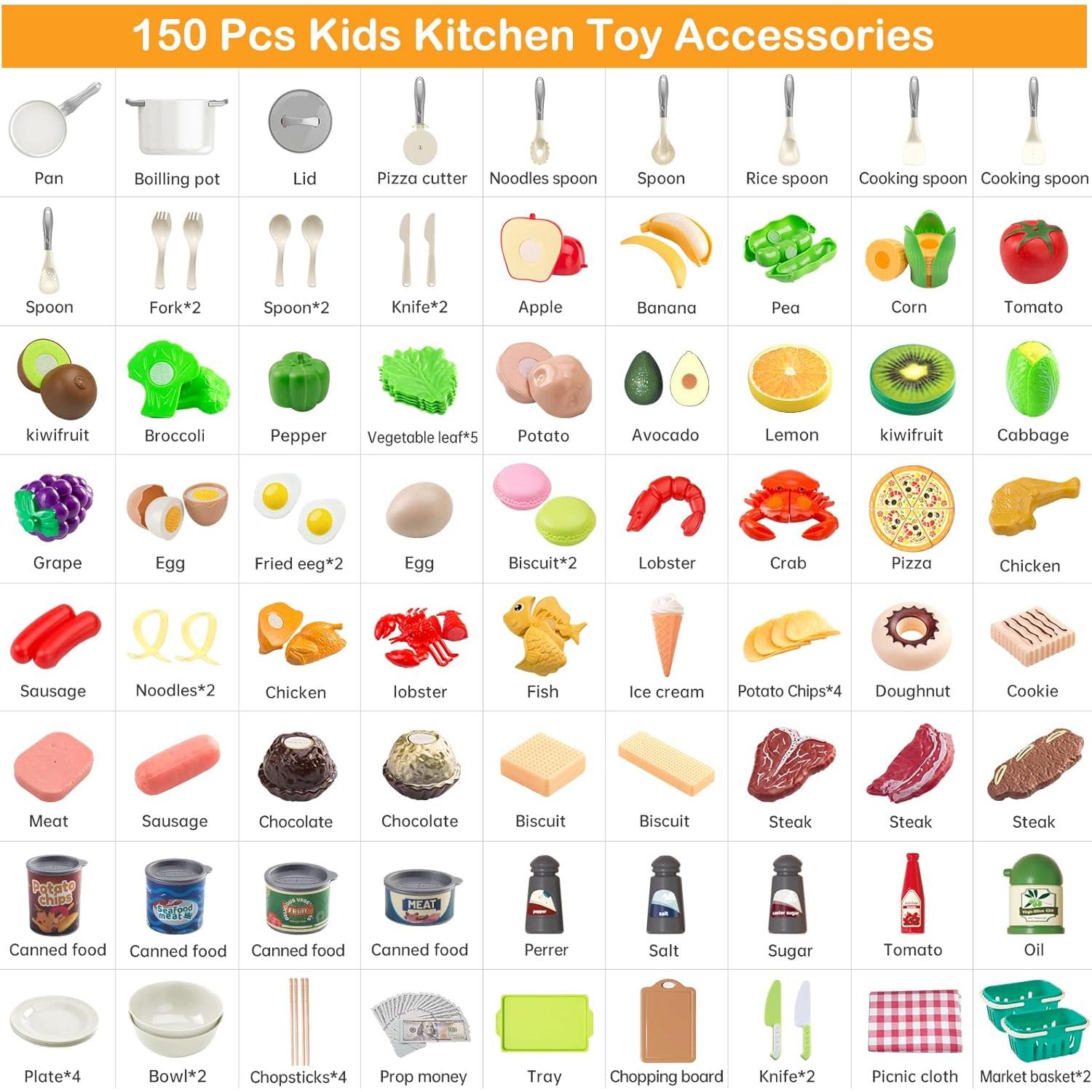 Juego de Cocina 150Pcs JokerKing - Accesorios para Niños
