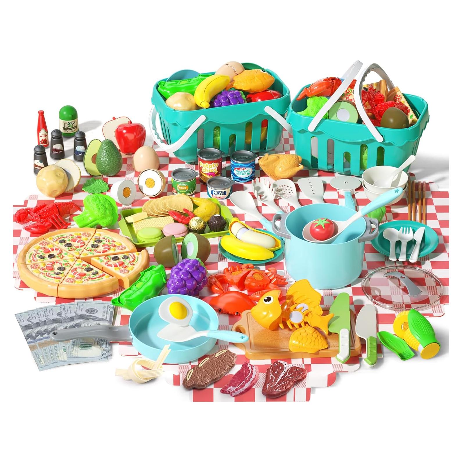 Juego de Cocina 150Pcs JokerKing - Accesorios para Niños Turquesa