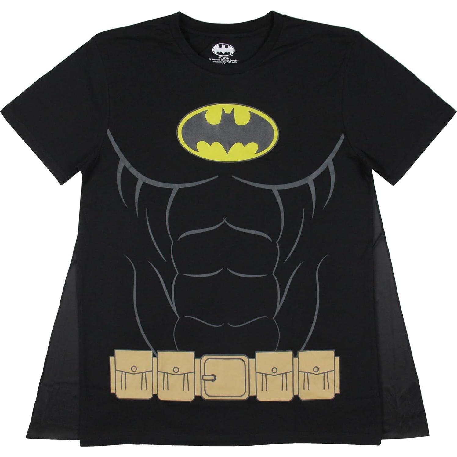Camisa de disfraz Batman DC Comics con capa desmontable