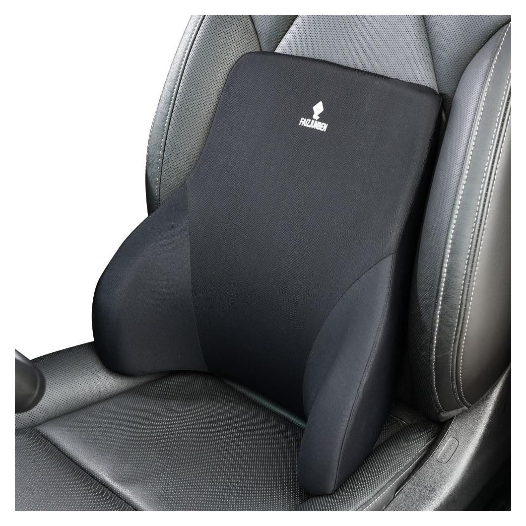 Cojín Lumbar Espuma Viscoelástica FAIZJUNBEN Negro 35.56x17.78cm