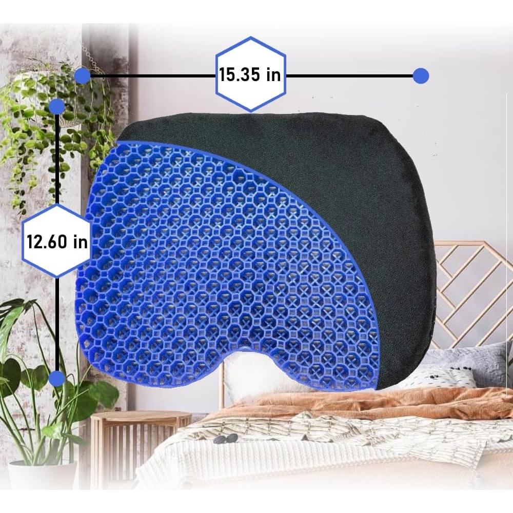 Cojín de Gel Azul Grande ComforTec - Alivio de Presión y Enfriamiento