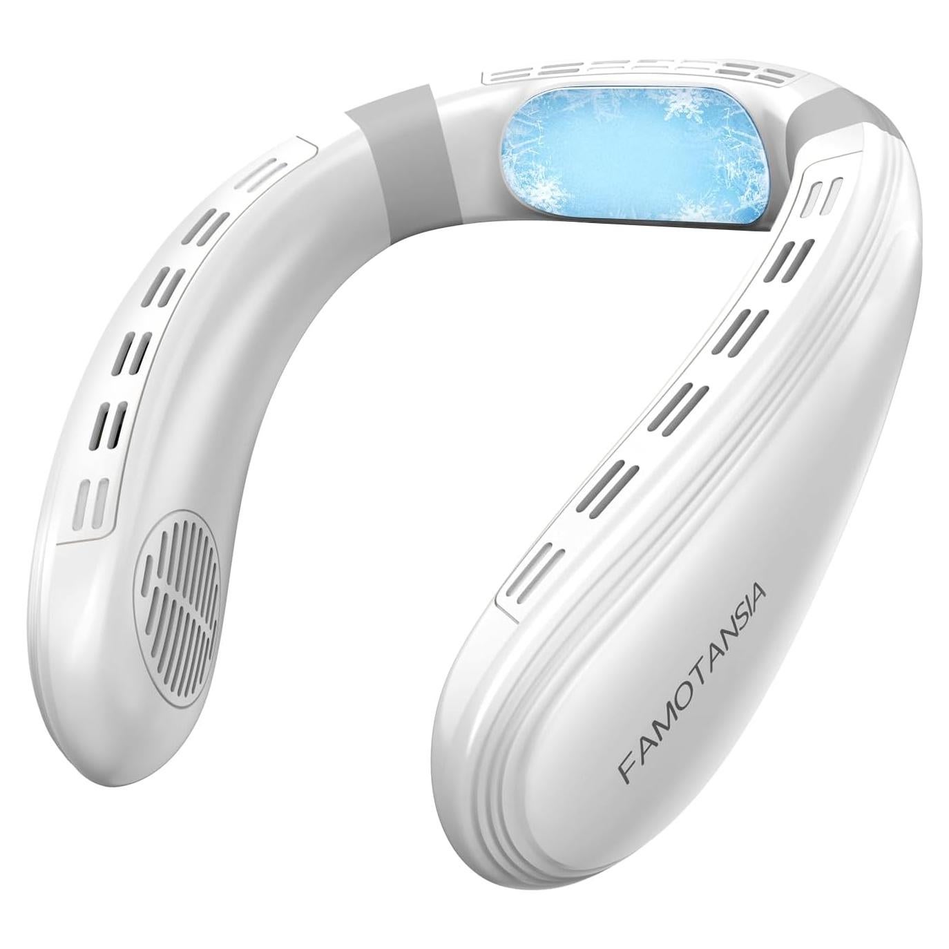 Ventilador de Cuello FAMOTANSIA Portátil 5200mAh Blanco
