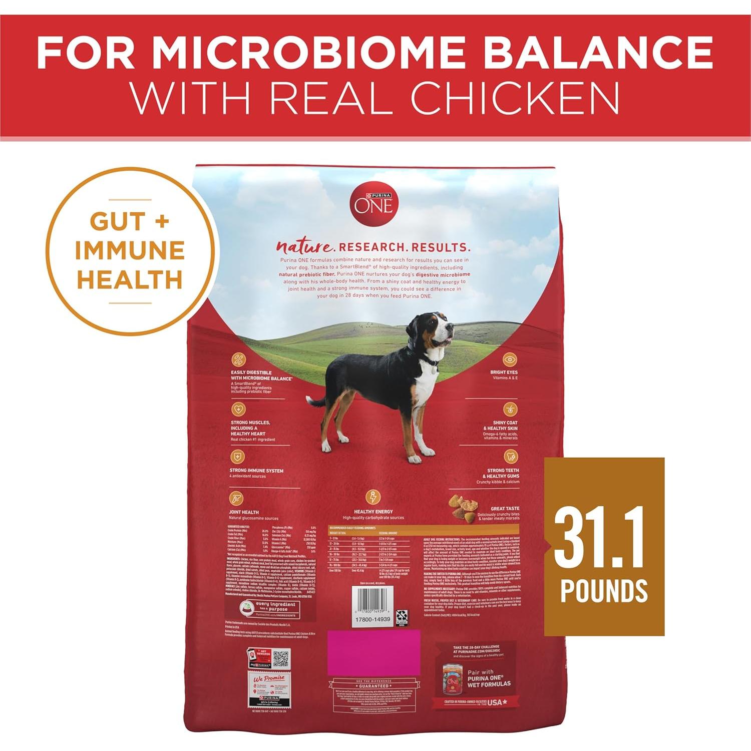 Purina ONE Comida Seca para Perros Pollo y Arroz 14.1 kg